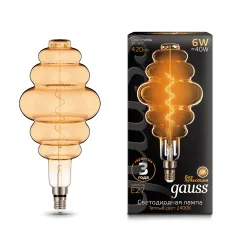 Gauss Led Vintage Filament Flexible BD200 6W E27 200*410mm Golden 2400K 1/6