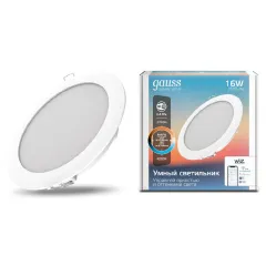 Светильник светодиодный Gauss Smart Home DIM+CCT 16 Вт 1/30