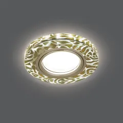 Точечный светильник Gauss Backlight BL064 Кругл. Золотой узор/Золото, Gu5.3, LED 2700K 1/40