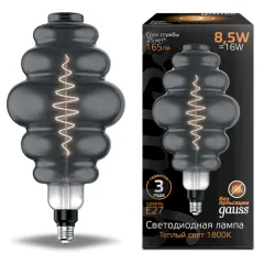 Лампа Gauss Filament Honeycomb 8.5W 165lm 1800К Е27 gray LED 1/2
Артикул: 161802005