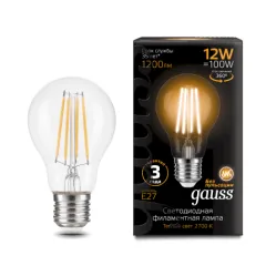 Лампа Gauss Filament А60 12W 1200lm 2700К Е27 LED 1/10/40
Артикул: 102902112