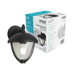 Светильник садово-парковый Gauss Aura на стену вниз 1*E27, 60W, 188*210*238мм, 170-240V / 50Hz, IP 54 (1/6)
Артикул: GD028