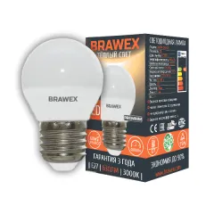 Brawex Premium G45 7W 220-240V 3000K E27 арт. 2007A-G45-7L