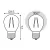 Фото Лампа Gauss Filament Шар 5W 420lm 2700К Е27 диммируемая LED 1/10/50 Артикул: 105802105-D