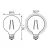 Фото Лампа Gauss Filament G95 6W 620lm 2400К Е27 golden диммируемая LED 1/20 Артикул: 105802006-D