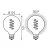 Фото Лампа Gauss Filament G125 6W 360lm 2400К Е27 golden flexible LED 1/20 Артикул: 158802008