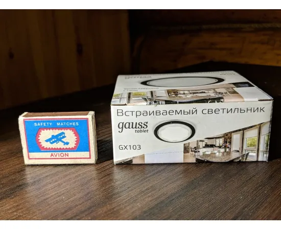 Точечный светильник Gauss Tablet GX103 Хром/Черный, GX53 1/100 арт.GX103