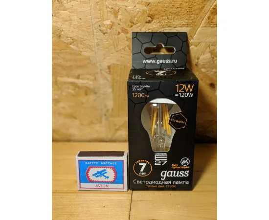 Gauss LED Filament Graphene A60 E27 12W 1200lm 2700К 1/10/40 арт. 102802112