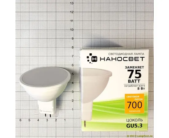 НАНОСВЕТ LE-MR16A-8/GU5.3/827 арт. L186