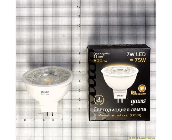 Фото Лампа Gauss MR16 7W 600lm 3000K GU5.3 LED 1/10/100 Артикул: 101505107 Фото Лампа Gauss MR16 7W 600lm 3000K GU5.3 LED 1/10/100 Артикул: 101505107