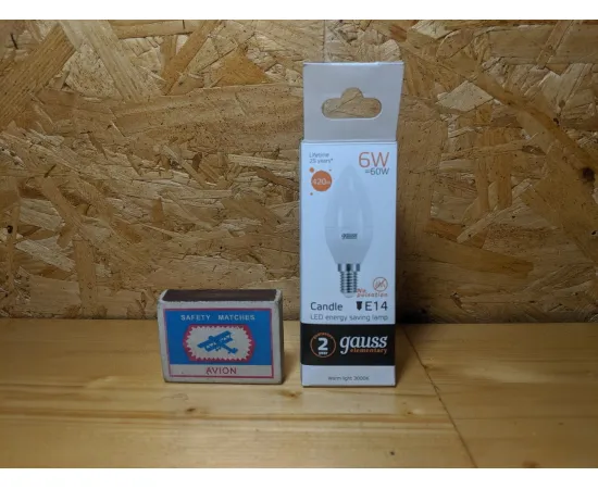 Gauss LED Elementary Candle 6W E14 2700K арт. 33116 Характеристики