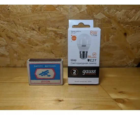 Gauss LED Elementary Globe 8W E27 3000K арт. 53218 Характеристики