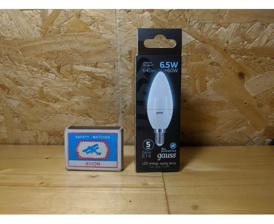 Gauss LED Candle E14 6.5W 4100К арт. 103101207 Характеристики Gauss LED Candle E14 6.5W 4100К арт. 103101207 Характеристики
