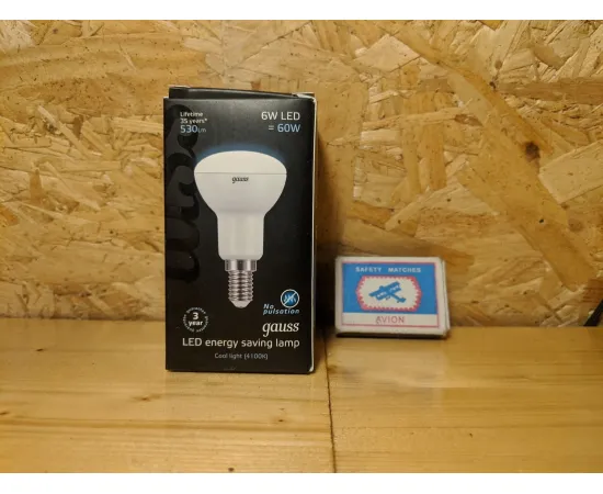 Gauss LED Reflector R50 E14 6W 4100K 1/10/50 арт. 106001206 Характеристики