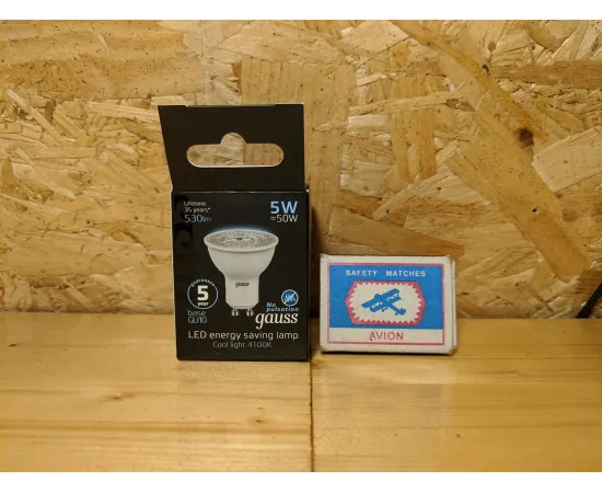 Gauss LED MR16 GU10 5W 4100K 1/10/100 арт. 101506205 Упаковка