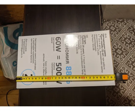 Gauss Elementary LED T160 E27 60W 5600lm 180-240V 6500K 1/6, изображение 13 Gauss Elementary LED T160 E27 60W 5600lm 180-240V 6500K 1/6, изображение 13