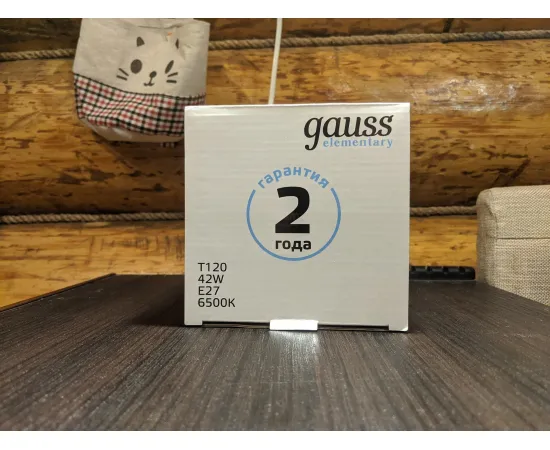 Gauss Elementary LED T120 E27 42W 3700lm 180-240V 6500K 1/12, изображение 5
