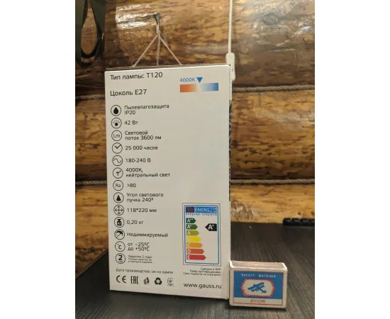 Gauss Elementary LED T120 E27 42W 3600lm 180-240V 4000K 1/12, изображение 11