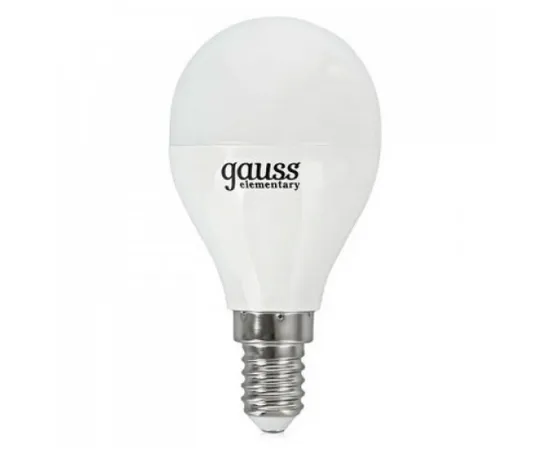 Лампа Gauss Elementary Шар 12W 950lm 6500K Е14 LED 1/10/100