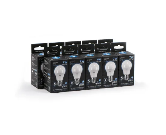 Фото Лампа Gauss A60 7W 710lm 4100K E27 LED арт. 102502207