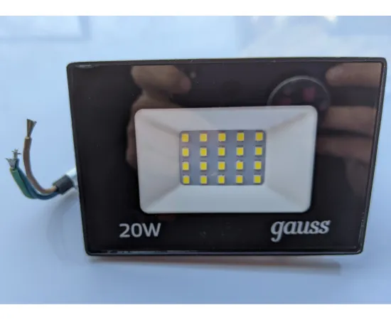 Фото Прожектор Gauss Elementary 20W 1750lm 6500К 200-240V IP65 черный LED 1/20 арт. 613100320