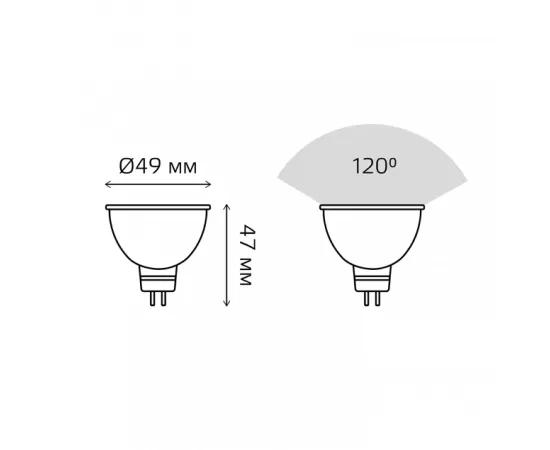 Фото характеристики Лампа Gauss Basic MR16 6,5W 470lm 3000K GU5.3 LED арт. 1013517 Фото характеристики Лампа Gauss Basic MR16 6,5W 470lm 3000K GU5.3 LED арт. 1013517