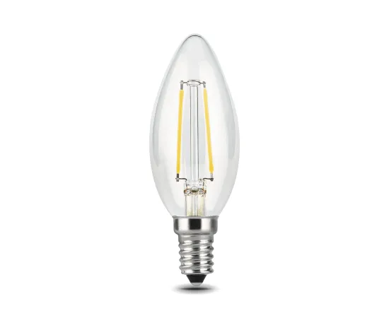 Фото Лампа Gauss Filament Свеча 11W 830lm 4100К Е14 LED арт. 103801211 Фото Лампа Gauss Filament Свеча 11W 830lm 4100К Е14 LED арт. 103801211