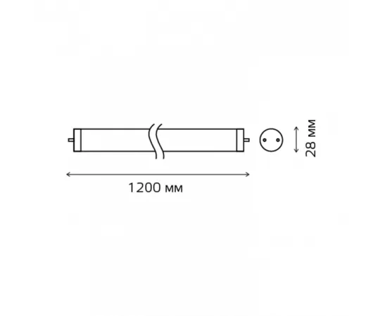 Фото Лампа Gauss Elementary T8 20W 1600lm 6500K G13 1200mm стекло LED арт. 93039
