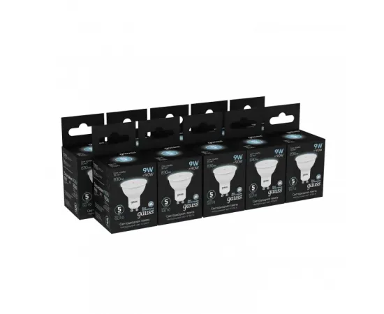 Фото характеристики Лампа Gauss MR16 9W 830lm 4100K GU10 LED арт. 101506209