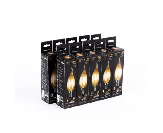 Фото Лампа Gauss Filament Свеча на ветру 11W 810lm 2700К Е14 LED арт. 104801111