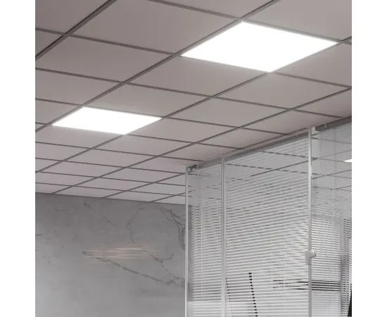 Светильник офисный Gauss MiR 35W 2800lm 3000K IP40 595*595*50мм опал LED 1/1, изображение 4 Светильник офисный Gauss MiR 35W 2800lm 3000K IP40 595*595*50мм опал LED 1/1, изображение 4