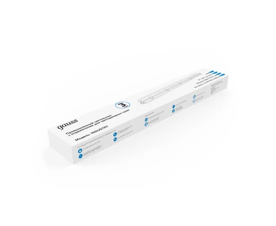 Светильник линейный Gauss СПП-Т8-G13 INDUSTRY 220-230V IP65 660*107*61мм для LED ламп 2х600мм 1/8, изображение 4 Светильник линейный Gauss СПП-Т8-G13 INDUSTRY 220-230V IP65 660*107*61мм для LED ламп 2х600мм 1/8, изображение 4