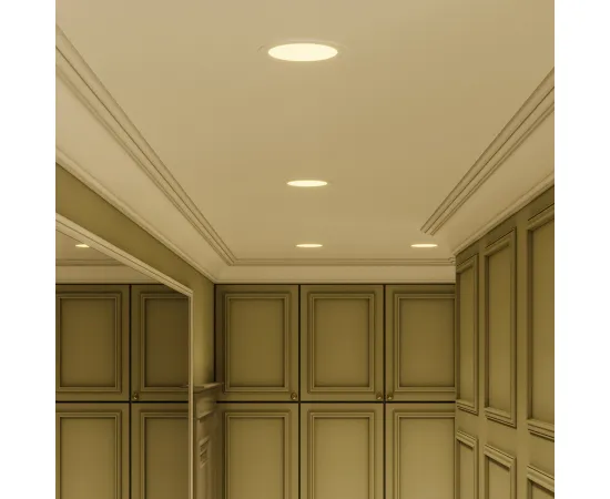 Фото характеристики Встраиваемый светильник Gauss Slim круг 9W 610lm 3000K 180-265V IP20 монтаж Ø130 145*22 LED арт. 939111109