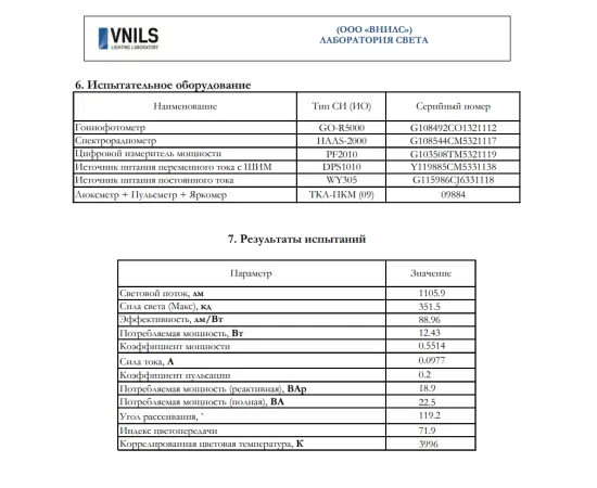 Фото тестирование Светильник ЖКХ Gauss UNIVERSAL круг 12W 940lm 4000K 160-260V IP65 D160*53 белый LED 1/40 арт. 126411212