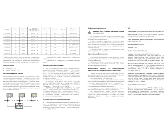 Фото установка  Прожектор Gauss Elementary 50W 4500lm 6500К 200-240V IP65 черный LED арт. 613100350