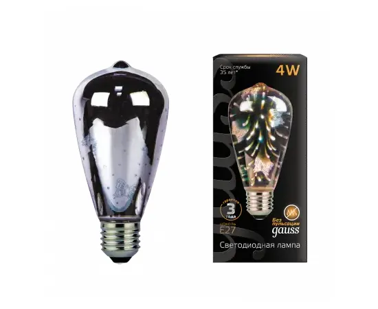 Gauss LED 3D-Butterfly E27 4W 1/10/40, изображение 2 Gauss LED 3D-Butterfly E27 4W 1/10/40, изображение 2