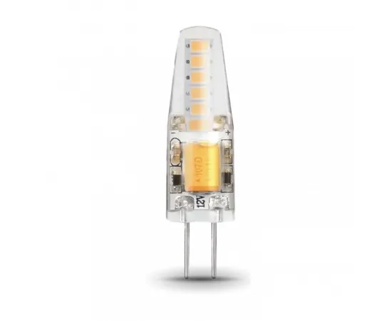 Фото характеристики Лампа Gauss G4 12V 2W 190lm 3000K силикон LED арт. 207707102