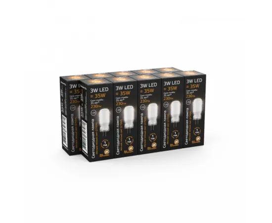 Фото характеристики Лампа Gauss G4 12V 3W 230lm 2700K силикон LED арт. 207707103 Фото характеристики Лампа Gauss G4 12V 3W 230lm 2700K силикон LED арт. 207707103