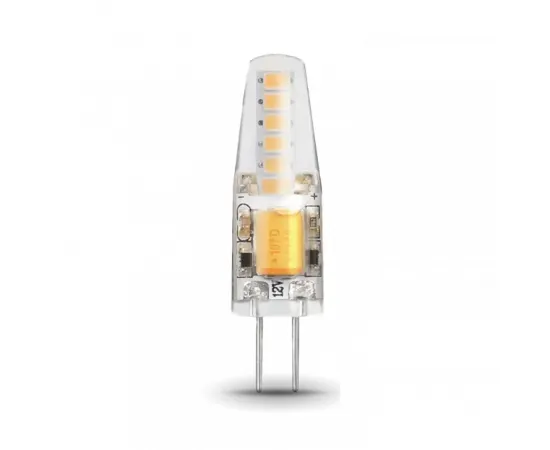 Фото характеристики Лампа Gauss G4 12V 2W 200lm 4100K силикон LED 1/10/200 арт. 207707202