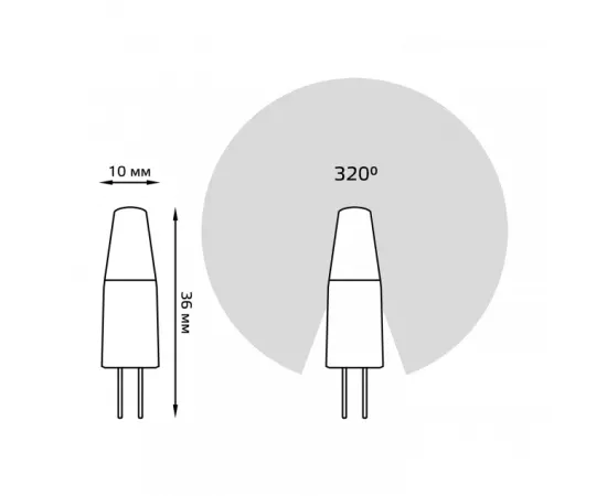 Фото характеристики Лампа Gauss G4 12V 2W 200lm 4100K силикон LED 1/10/200 арт. 207707202