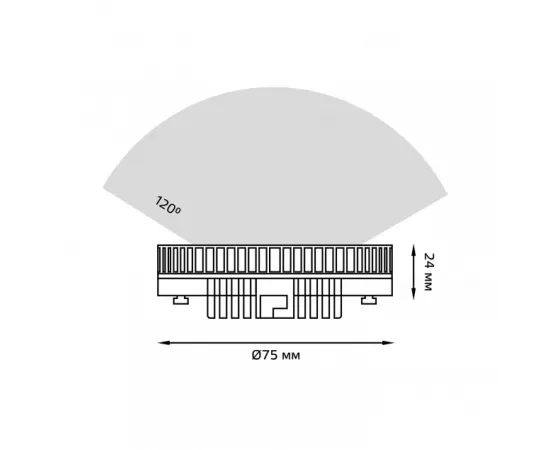 Фото характеристики Лампа Gauss GX53 6W 460lm 3000K LED арт. 108008106