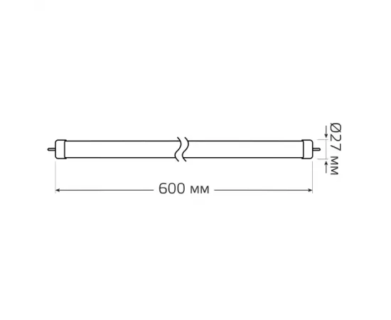 Лампа Gauss Elementary T8 12W 1000lm 6500K G13 600mm стекло LED 1/20, изображение 4 Лампа Gauss Elementary T8 12W 1000lm 6500K G13 600mm стекло LED 1/20, изображение 4