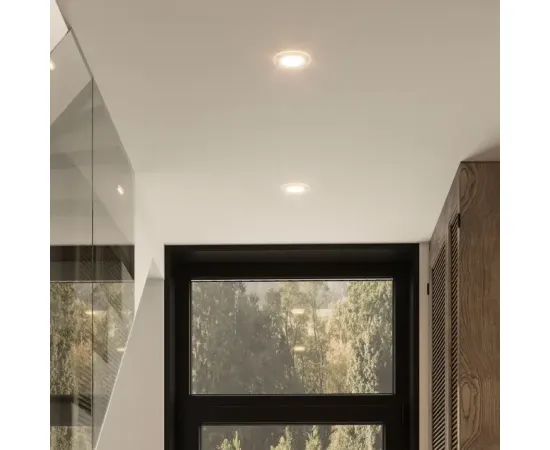 Фото Светильник Gauss Glass круг 6W 450lm 3000K 185-265V IP20 монт Ø80 100*36 с дек стеклом LED 1/10/40 Артикул: 947111106