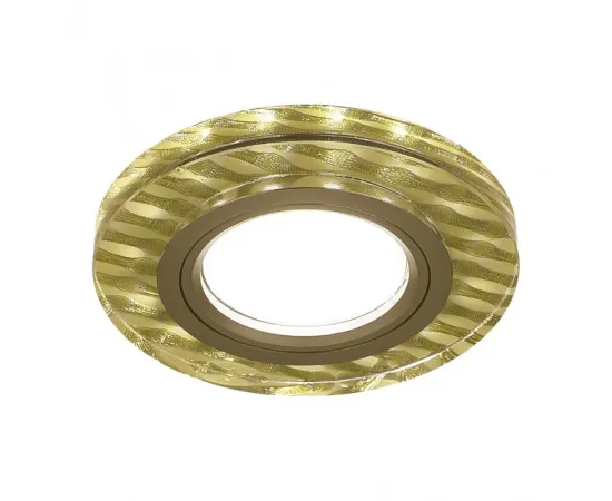 Точечный светильник Gauss Backlight BL080 Круг гран. Золотые нити/Золото, Gu5.3, LED 2700K 1/40, изображение 3