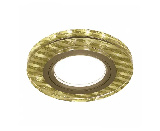 Точечный светильник Gauss Backlight BL080 Круг гран. Золотые нити/Золото, Gu5.3, LED 2700K 1/40, изображение 2