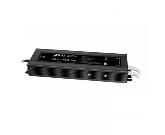 Блок питания для светодиодной ленты пылевлагозащищенный 200W 12V IP66 1/5, изображение 3 Блок питания для светодиодной ленты пылевлагозащищенный 200W 12V IP66 1/5, изображение 3