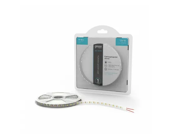 Лента Gauss Basic LED 5050/60 12V 10W/m 700lm/m 4000K 10mm IP65 3m 1/100, изображение 4