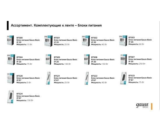 Фото подключение Блок питания Gauss Basic 12V 40W IP67 1/50 Артикул: BT522 Фото подключение Блок питания Gauss Basic 12V 40W IP67 1/50 Артикул: BT522