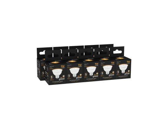 Фото Лампа Gauss MR16 9W 830lm 3000K GU5.3 LED 1/10/100 Артикул: 101505109 Фото Лампа Gauss MR16 9W 830lm 3000K GU5.3 LED 1/10/100 Артикул: 101505109