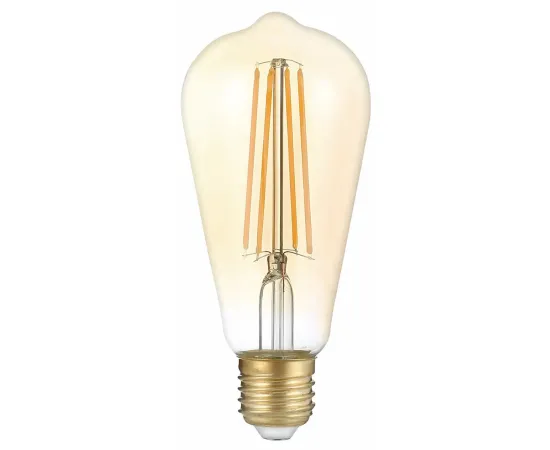 Лампа Gauss Filament ST64 8W 740lm 2400К Е27 golden LED 1/10/40, изображение 2 Лампа Gauss Filament ST64 8W 740lm 2400К Е27 golden LED 1/10/40, изображение 2